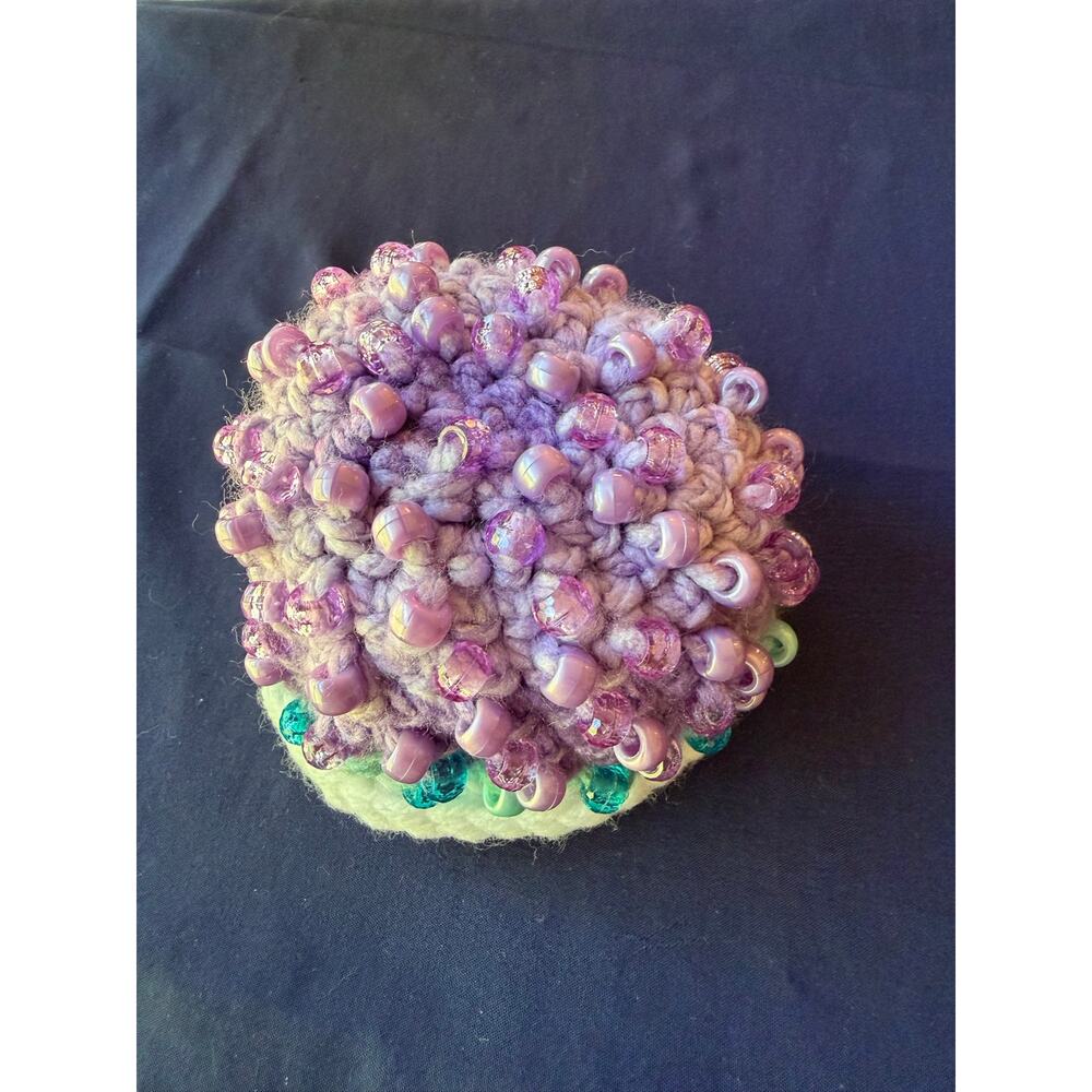 Crochet Geode acrylic handmade purple and blue - Picture 2 of 7